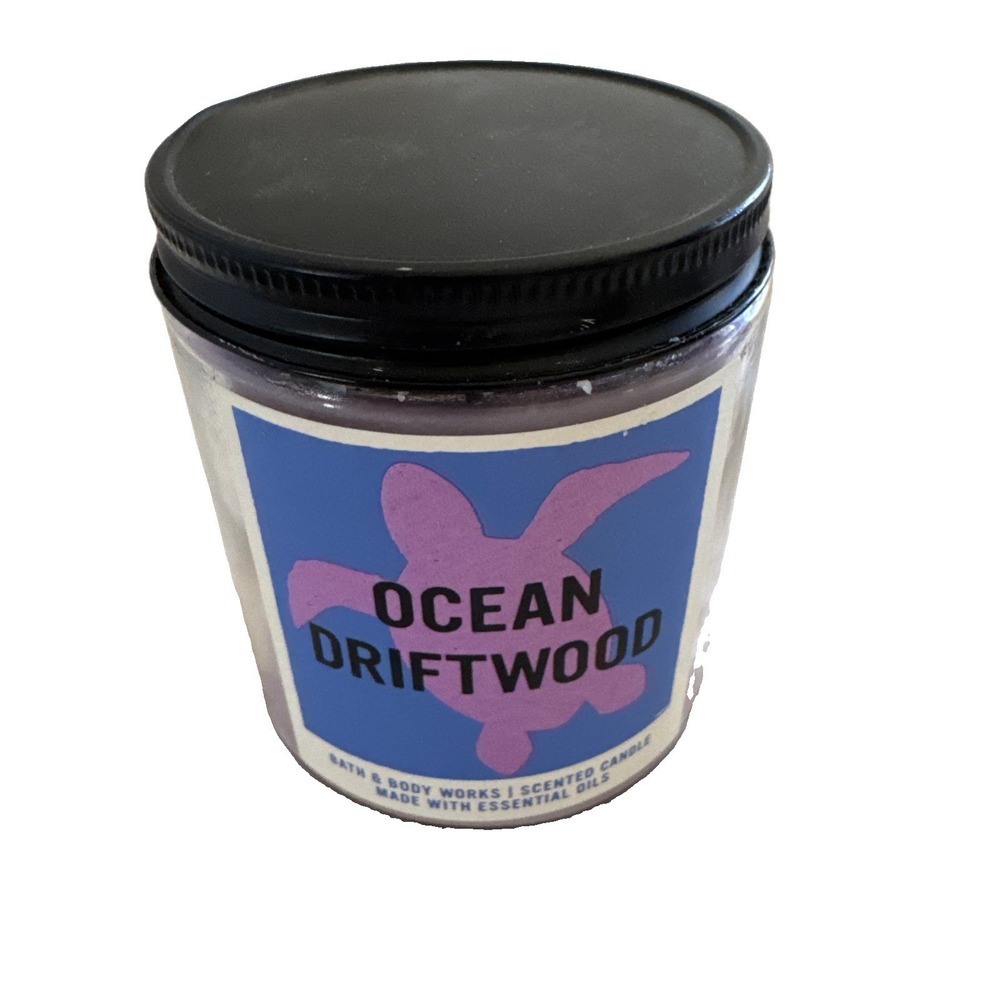 Bath Body Works OCEAN DRIFTWOOD 1-Wick Candle 7 Oz Tumbler with Essential Oils